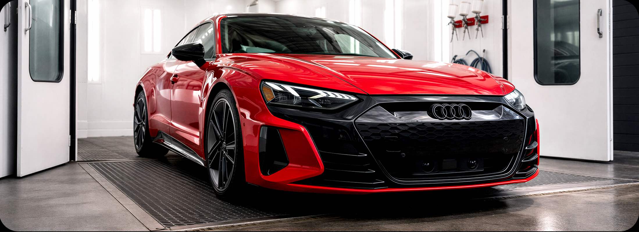 Professional automotive paint refinishing and detailing process at Auto Collision Group Bakersfield 2
