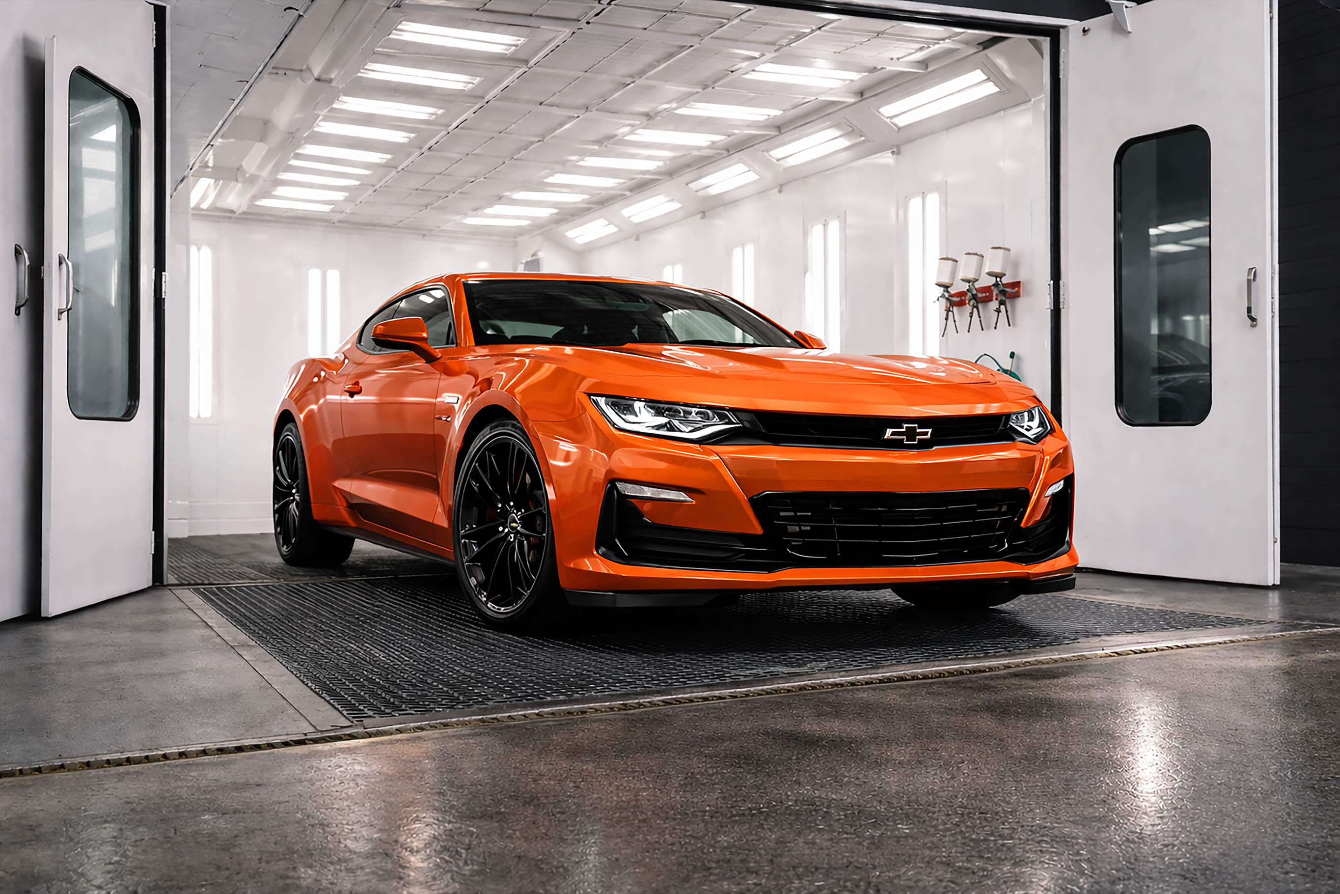 Professional automotive paint refinishing and detailing process at Auto Collision Group Covina