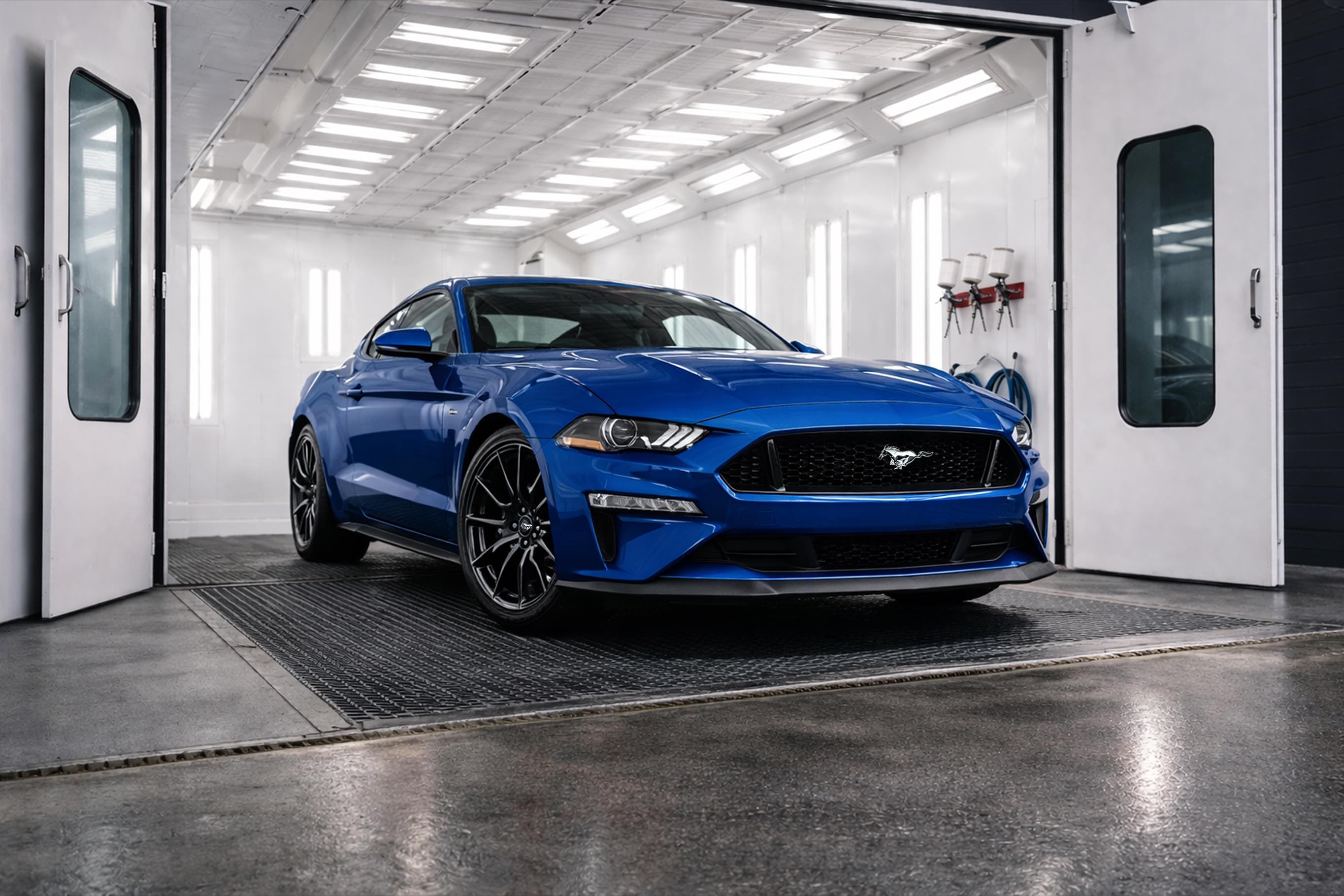 Professional automotive paint refinishing and detailing process at Auto Collision Group Gardena 2