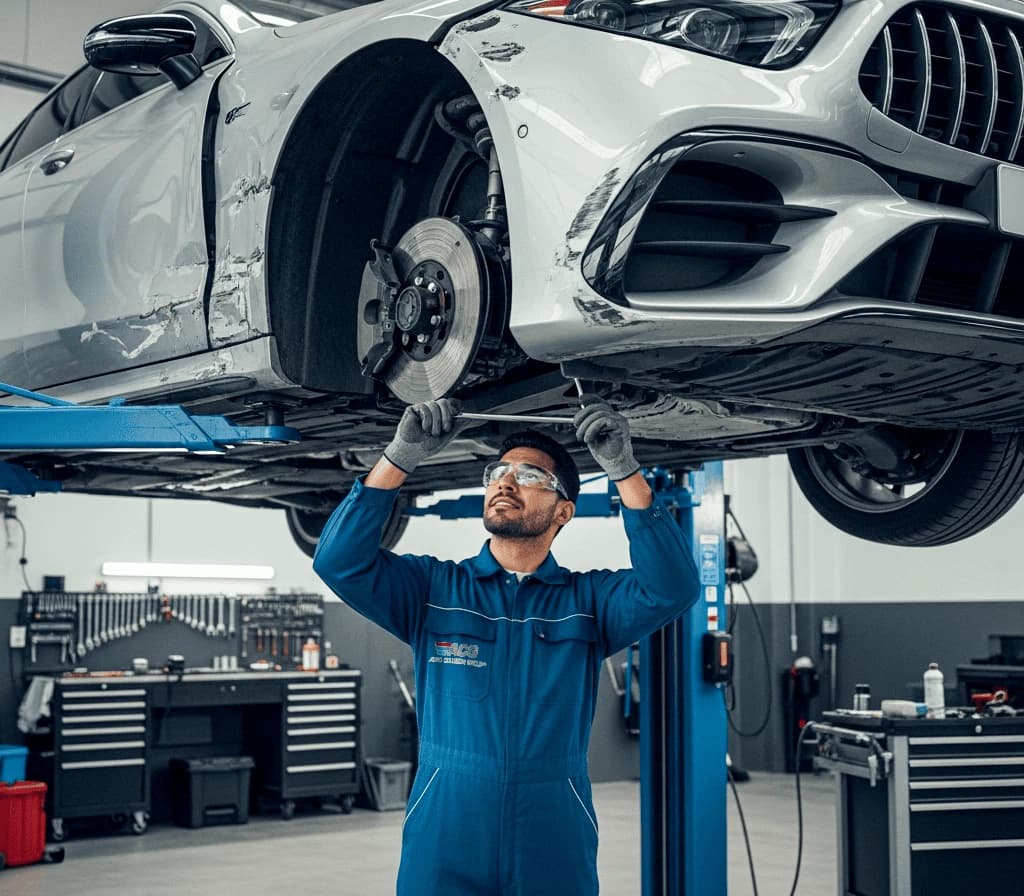 Vehículo en reparación de colisión en Auto Collision Group