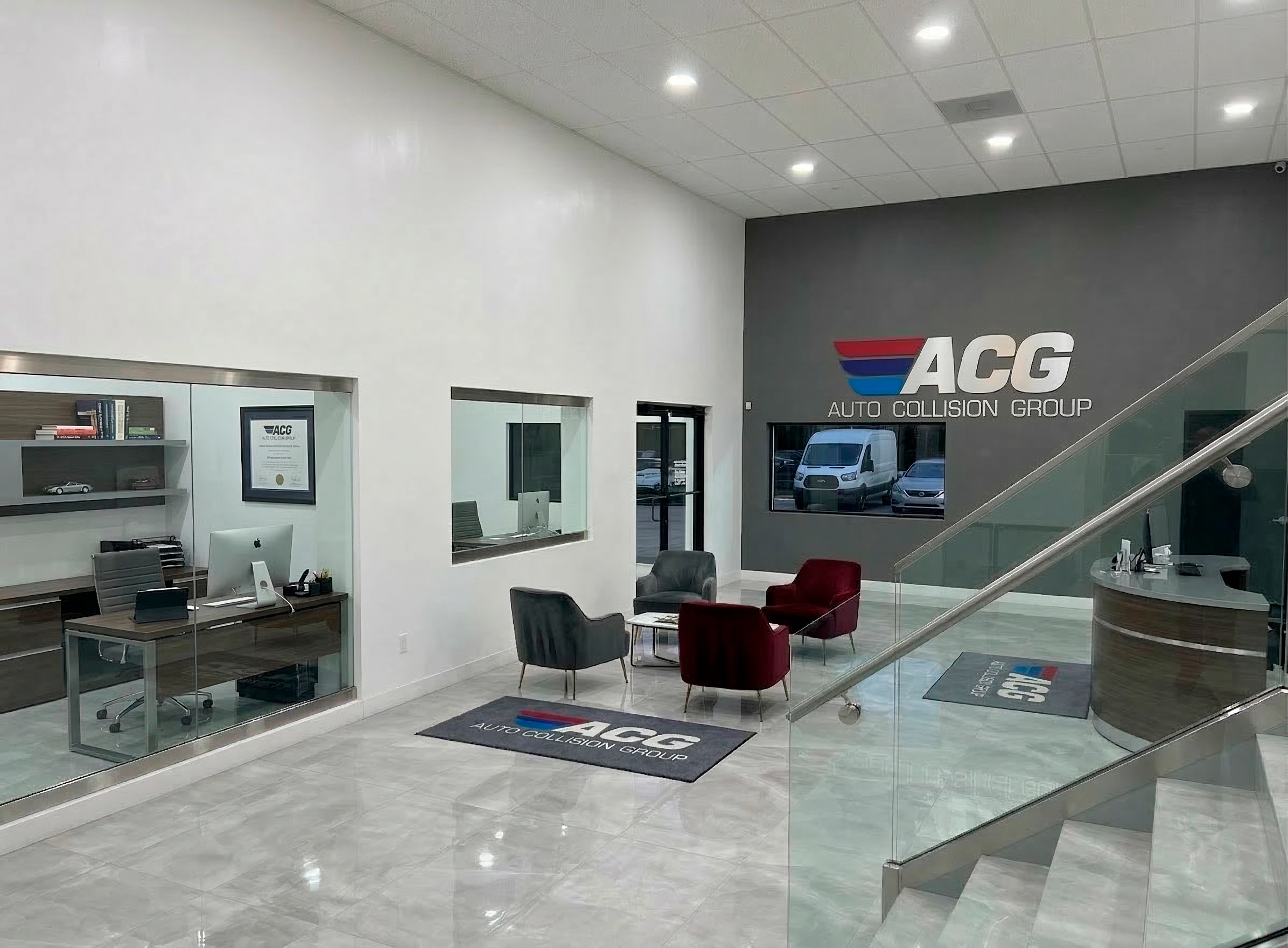 Auto Collision Group Covina auto body shop interior