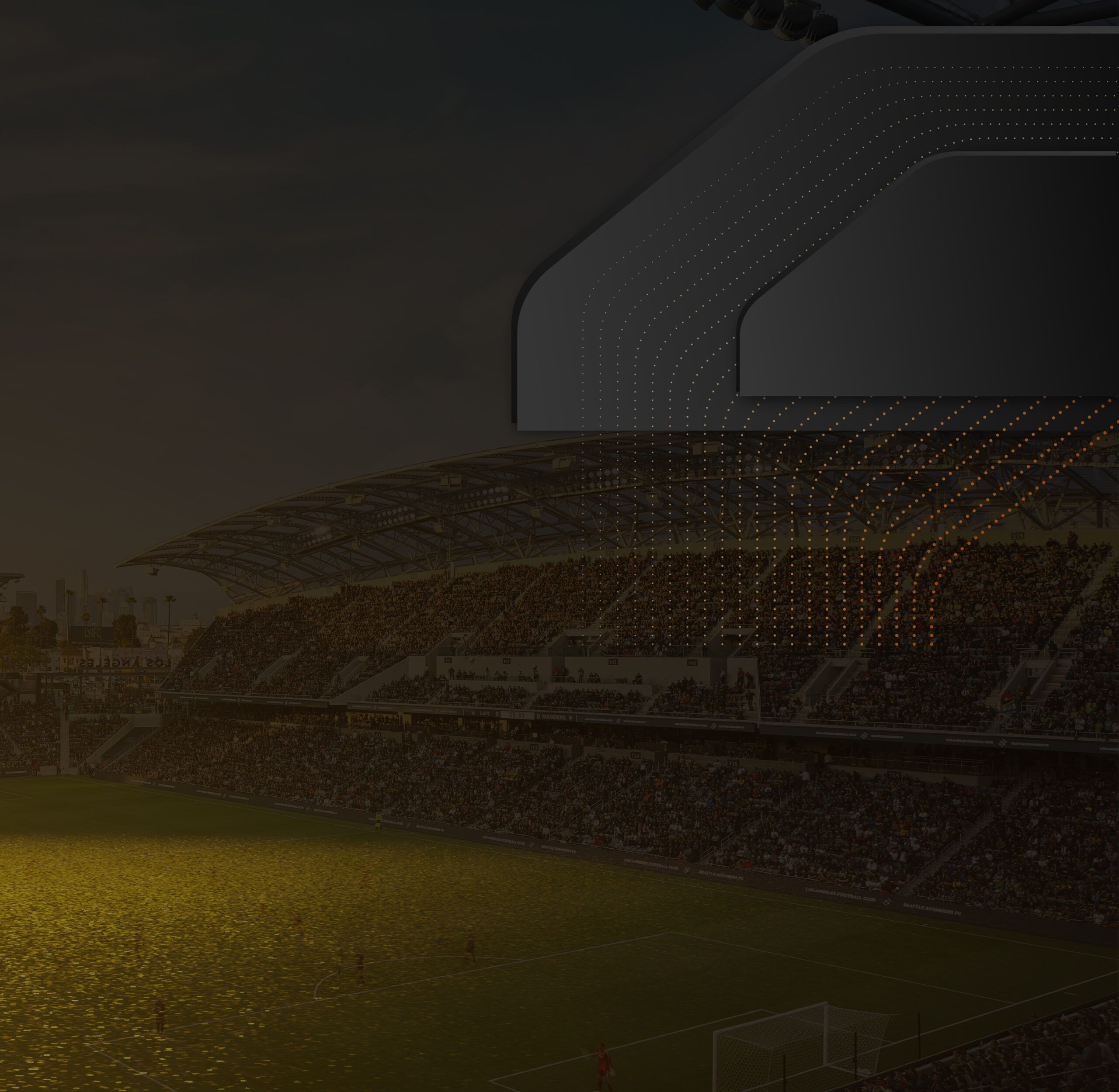 Stadium with audience at game