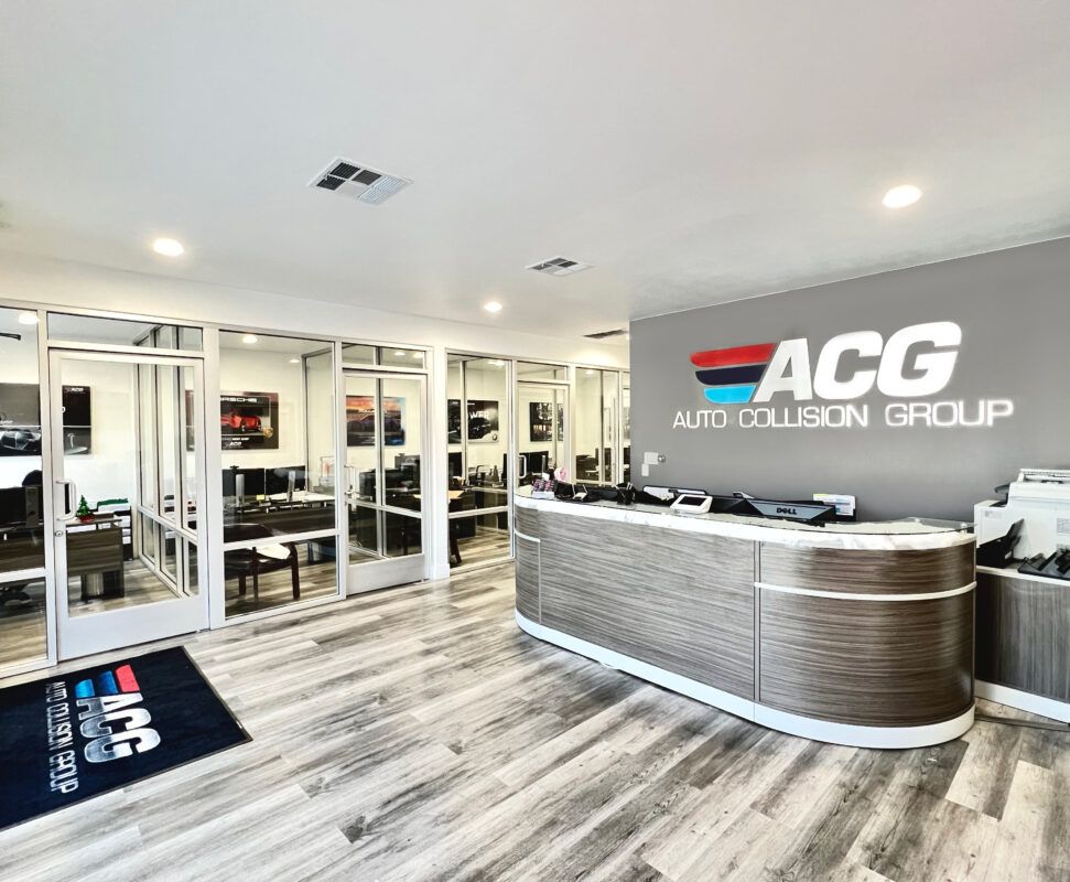 Auto collision repair reception area