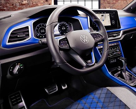 Car interior with modern dashboard