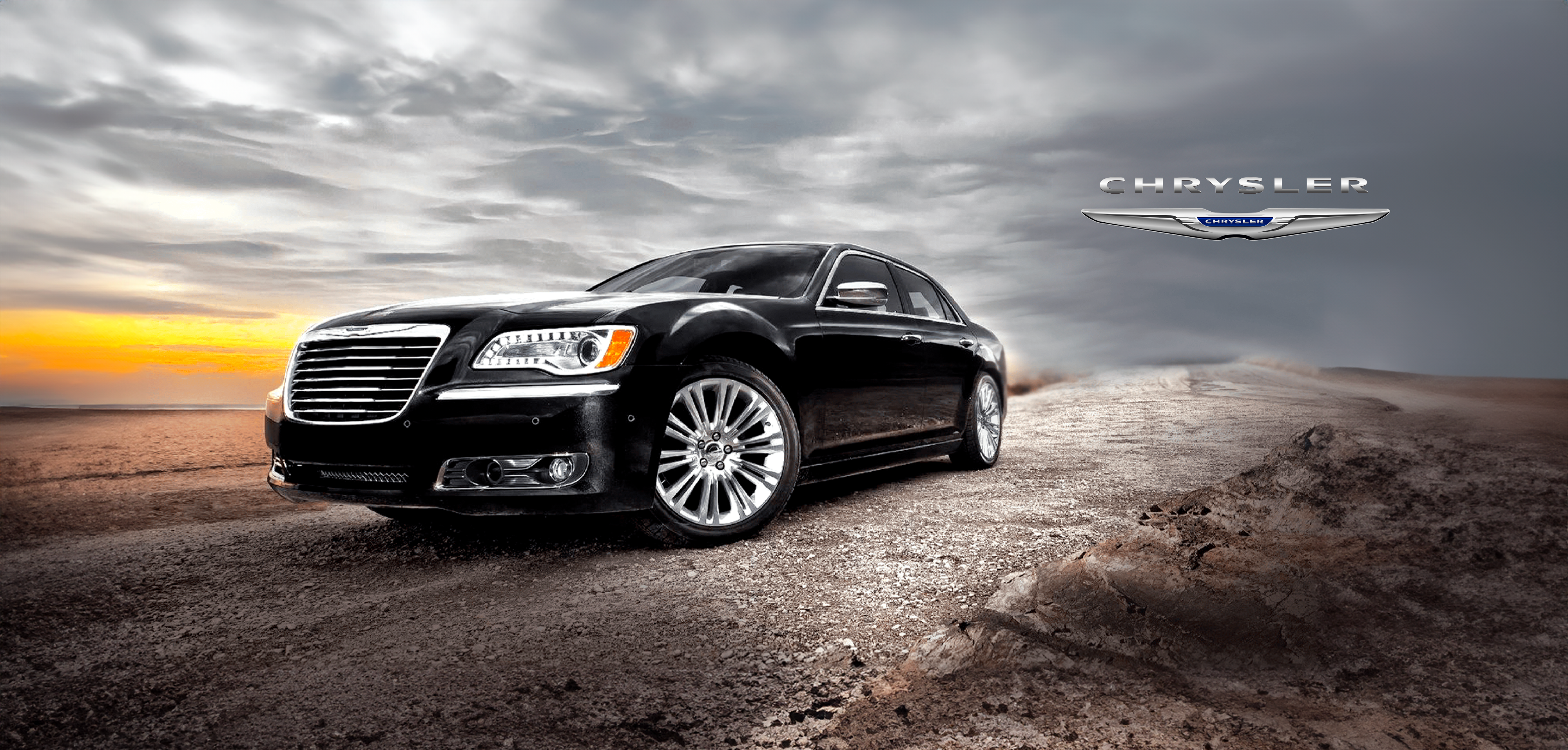 Chrysler car on dirt road