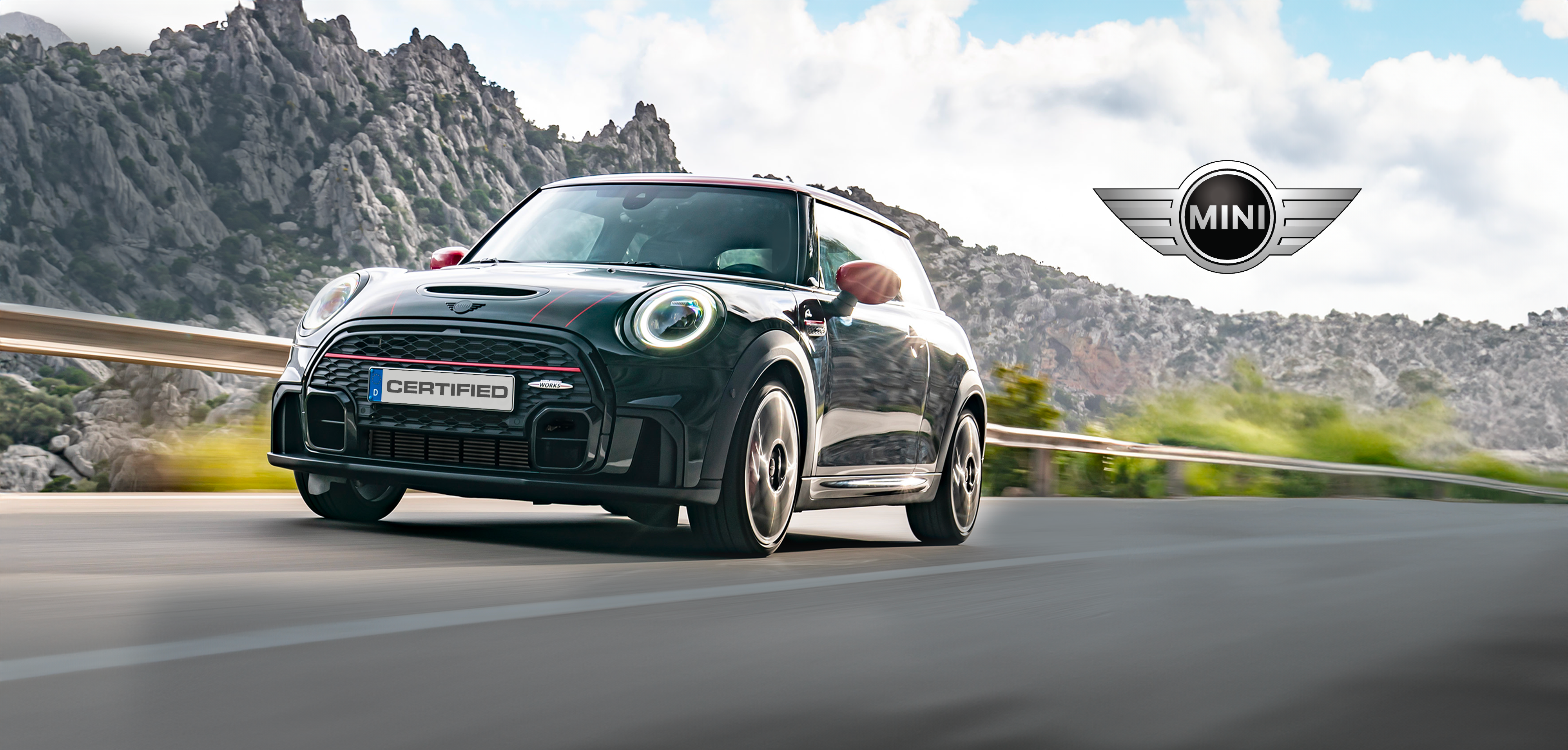 MINI certified car on road