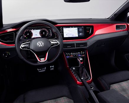 Modern car interior dashboard technology