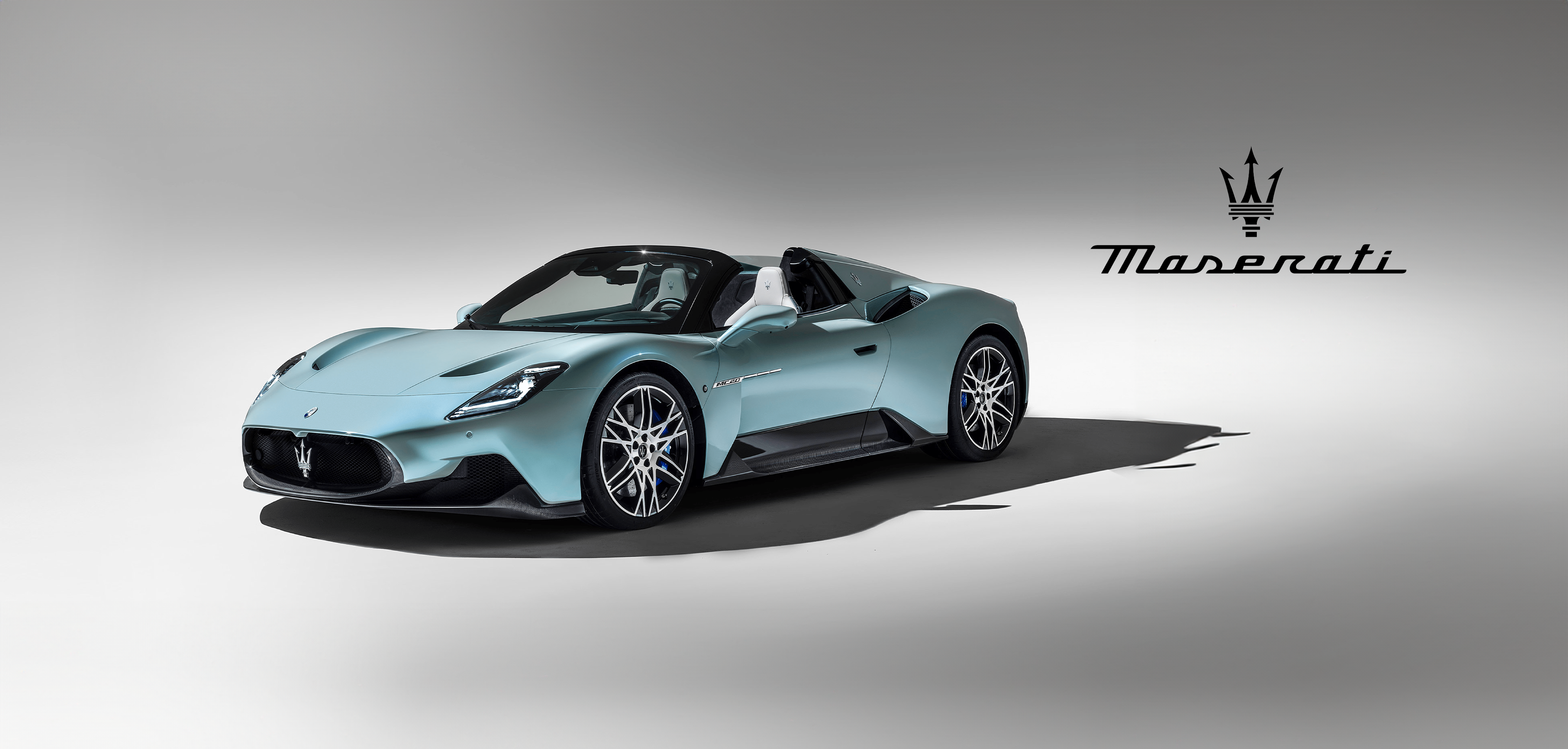 Luxury convertible sports car presentation