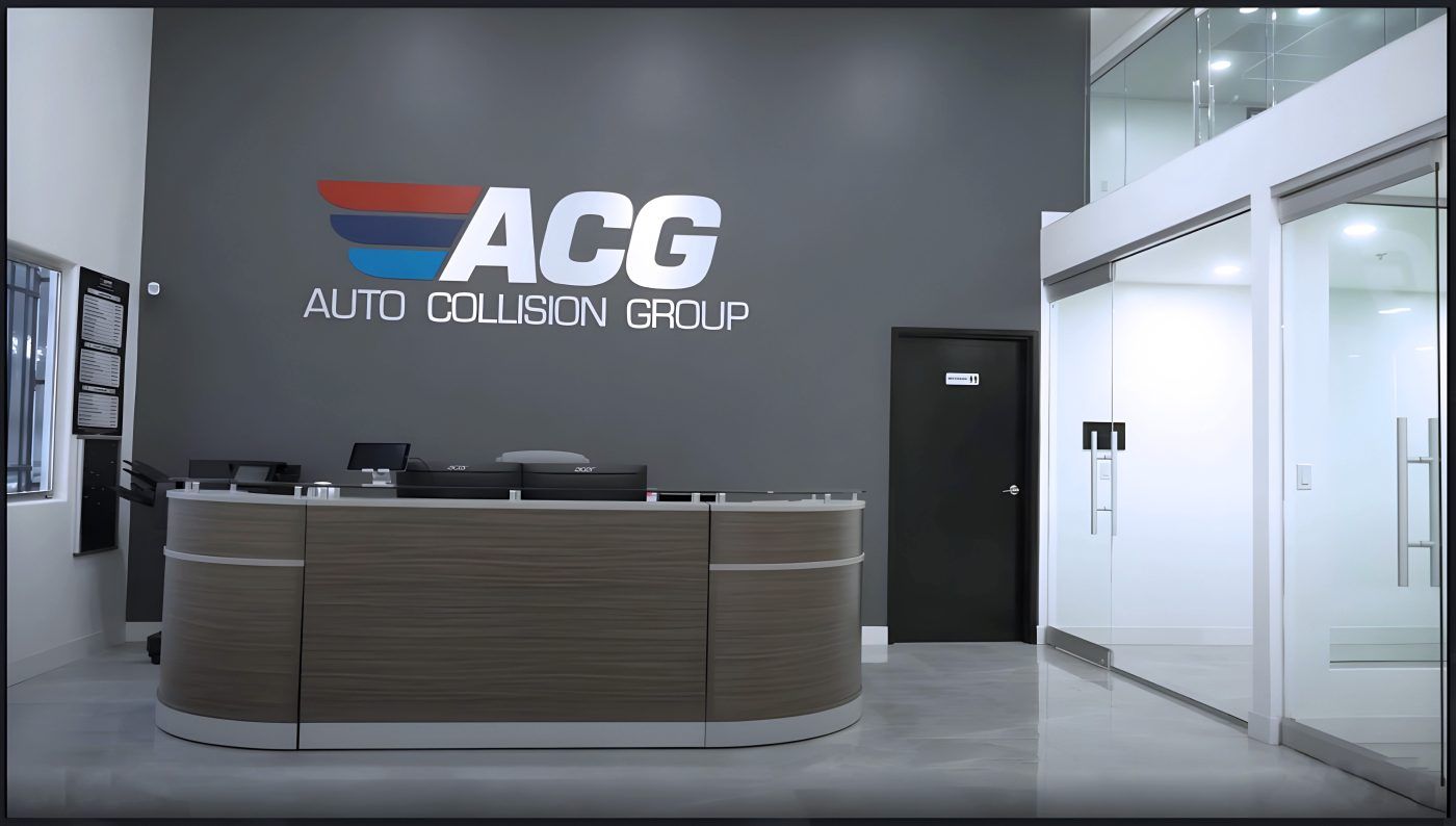 Auto collision repair reception area