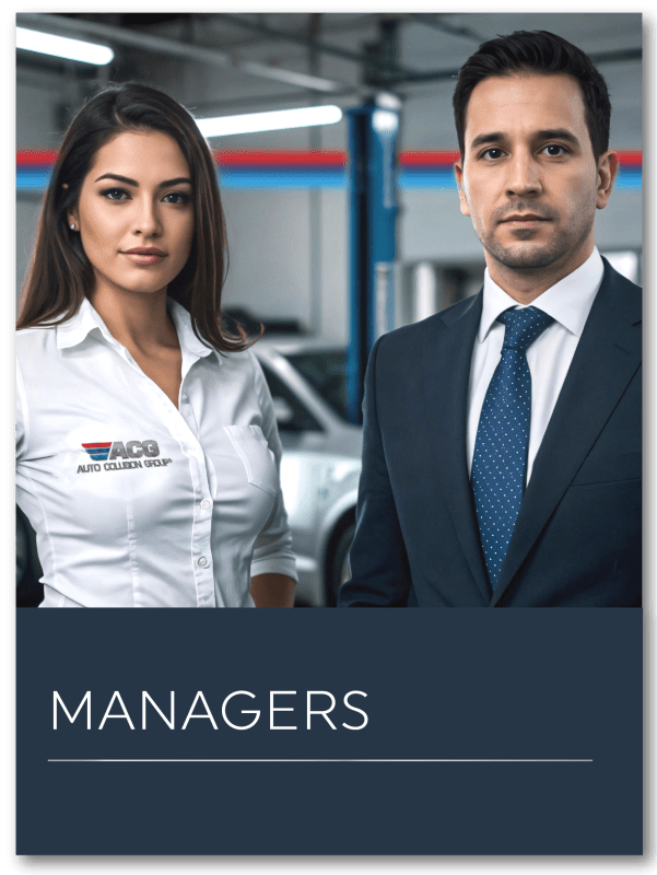 Managers in professional automotive setting