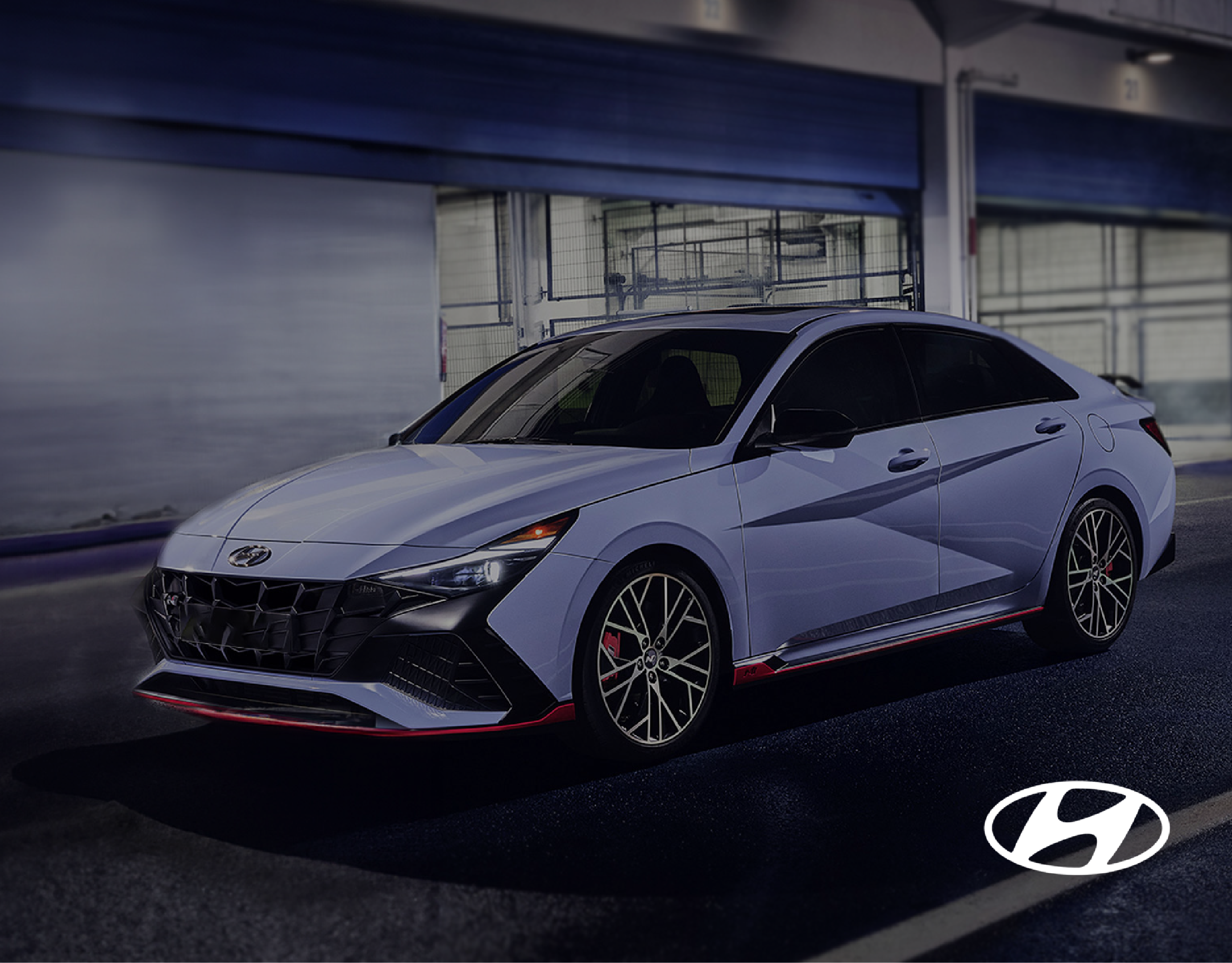 Hyundai sedan in urban setting