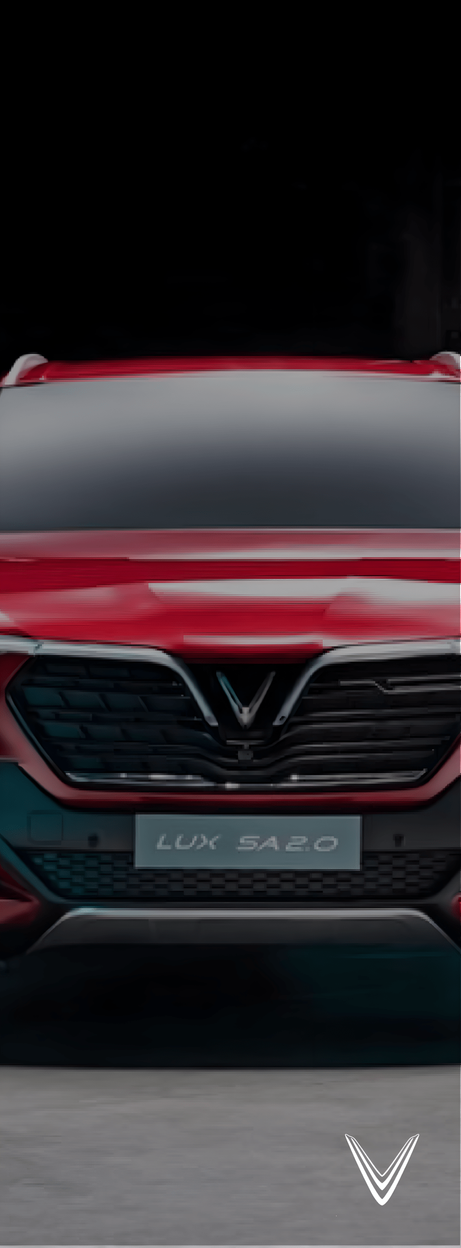 Red SUV front view design