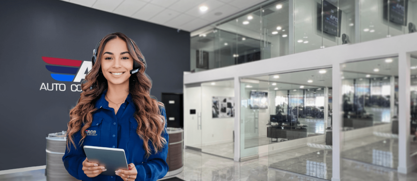 Customer service representative in office