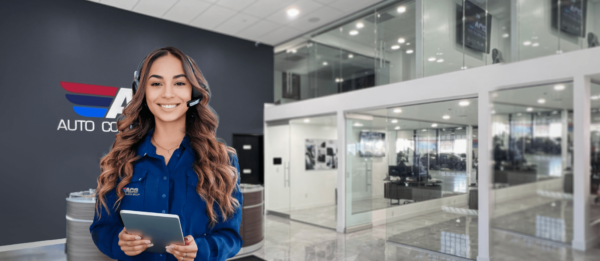 Customer service representative in office
