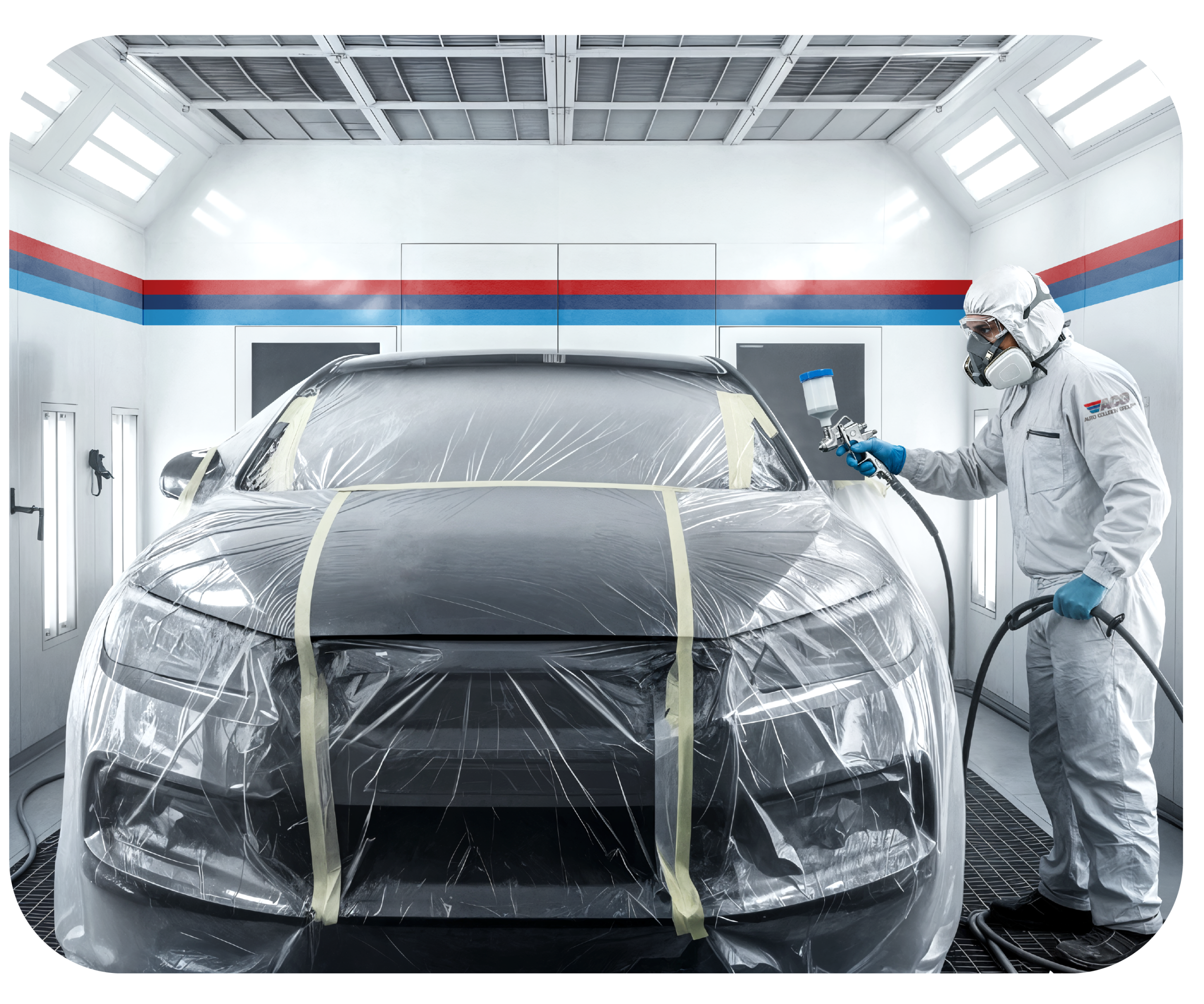 OEM Audi parts staged for installation at Auto Collision Group repair facility