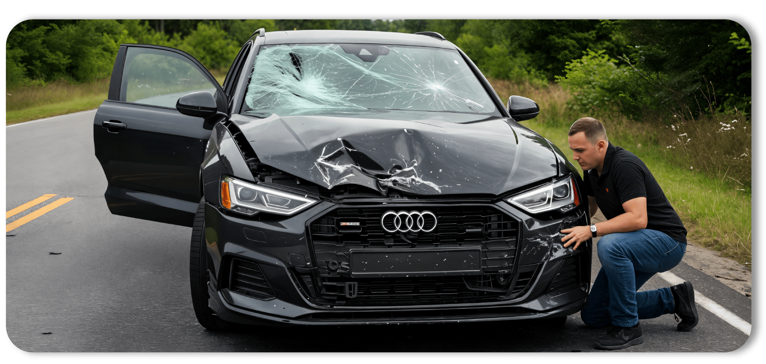 Audi body shop certified repair bay at Auto Collision Group in California